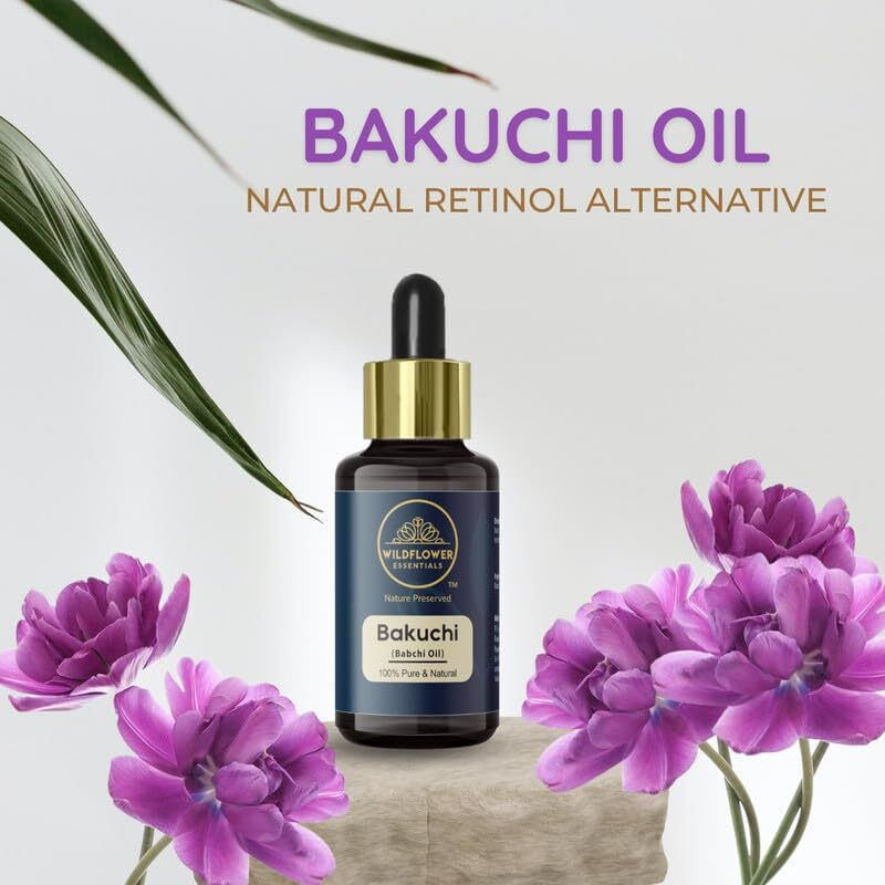 Wildflower Essentials Bakuchi Oil (Babchi) Cold Pressed Pure & Natural For Skin, Hair With Glass Dropper 30Ml