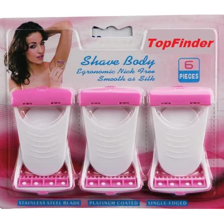 Topfinder Set Of 6Pc/Pack Mini Hair Razors Removal Mini Shaver Remover Best Spring Threading Face For Ladies Cheeks Facial Eyebrow Legs Arms Shaving Blades Diy Make Up Women Girls Ladies Care Kit