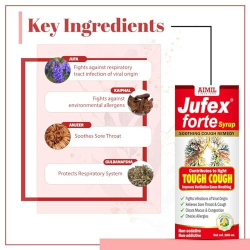 Aimil Jufex Forte Syrup - 100Ml | Ayurvedic Herbal Syrup (Pack Of 1)