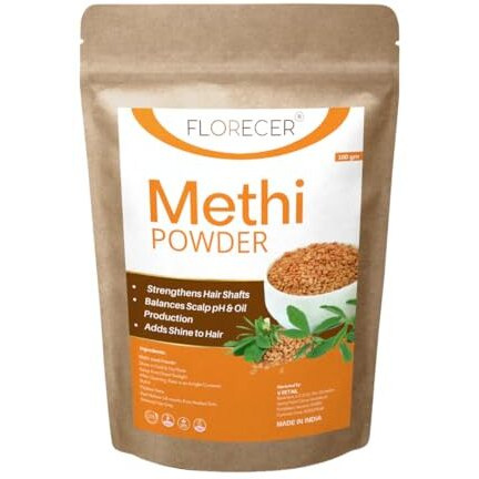 Florecer Organic Methi Powder For Hair | Fenugreek Seeds Powder- 100 Gram