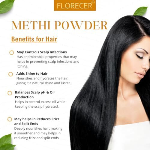 Florecer Organic Methi Powder For Hair | Fenugreek Seeds Powder- 100 Gram