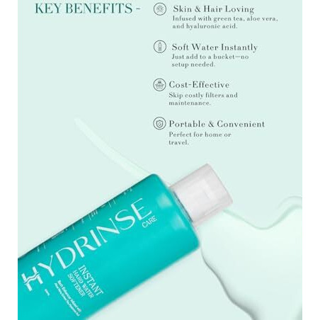 Hydrinse Instant Hard Water Softener | Bath Enhancer | Makes Water Gentle For Hair And Skin | Protects Against Hairfall And Prevents Skin Dryness | 500Ml |