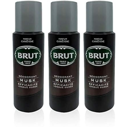 Brut Musk Deodorant Body Spray For Men, Masculine Long-Lasting Deo With Musky, Woody Fragrance, Imported, Deo Combo Pack Of 3 (200Ml Each)