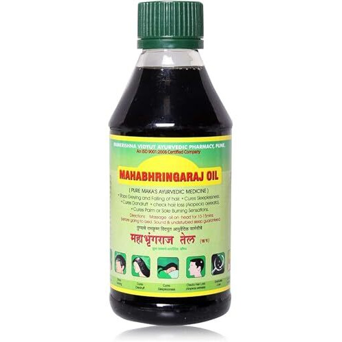 Mahabhringaraj Hair Oil For Hair Growth & Hair Fall Control | Soft And Strong Hair | Ayrvedic Hair Oil For Long & Thick Hair, 500Ml (Pack Of 1)