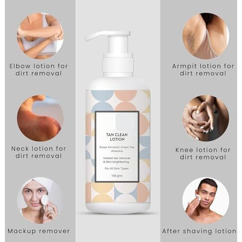 Zealsea Instant Tan Removal Cream For Dark Body Parts Like Face, Neck, Ankles, Knuckles, Armpits, Joints, Thighs & Elbows | Skin Exfoliant De Tan Cream (1 - Pack)