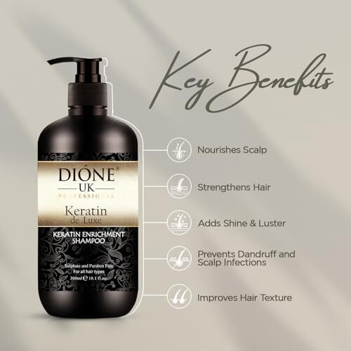 Dione Uk Keratin Enrichment Hair Shampoo (300 Ml)