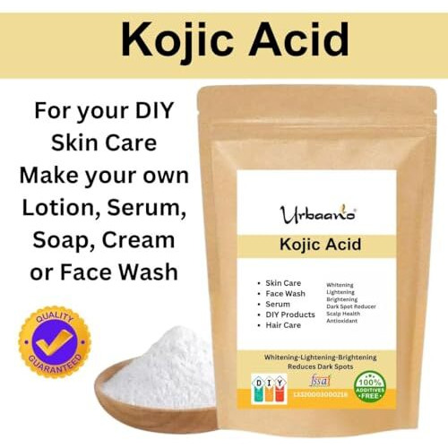 Urbaano Herbal Kojic Acid Powder 25G, Diy Hair Skincare For Making Face Cleanser, Moisturizer, Serum, Body Wash & Soap