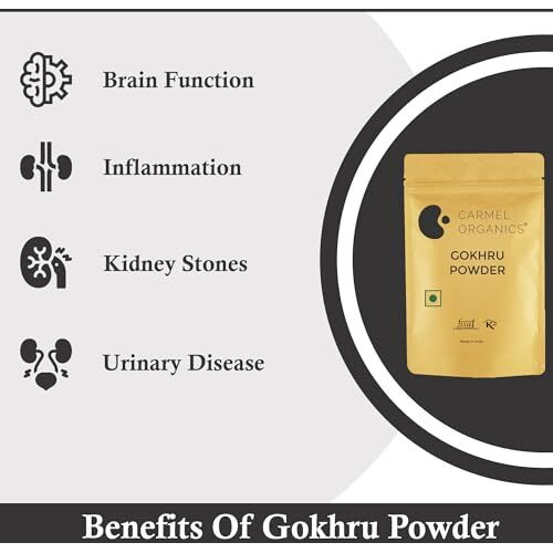 Carmel Organics Gokhru/Gokshura/Tribulus Terrestris Powder(340 Grams) | Natural | Non Gmo | No Added Preservative Or Additives. | Palleru/Nerunjil Powder