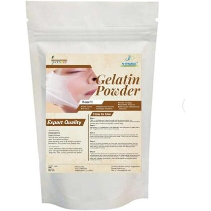 Vitszeecare Gelatin Powder 50Gm Diy Face Mask Pack Hair/Peel Off Mask Removal (Gelatin Powder 50Gm