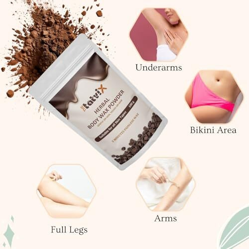 Thetatvix Wax Powder For Women & Men  Painless & Instant Hair Removal For All Skin Types, Including Bikini, Private, Intimate, Legs, Underarms, And Hands