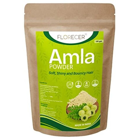 Florecer Amla Powder For Hair | Skin Care | Organic | Indian Gooseberry Powder | Hair Colour Black| Hair Mask-100 Gram