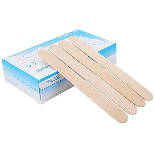 Kira Large Wide Wax Sticks For Women, Wood Wax Spatula Applicator, Body Hair Removal Craft Sticks Applicator Spatula (Pack Of 100)