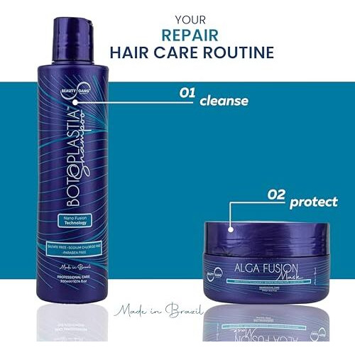 Beauty Gang Experts Combo Of Botoplastia Shampoo 300 Ml And Alga Fusion Mask 250 Gm For Smooth, Silky And Radiant Hair