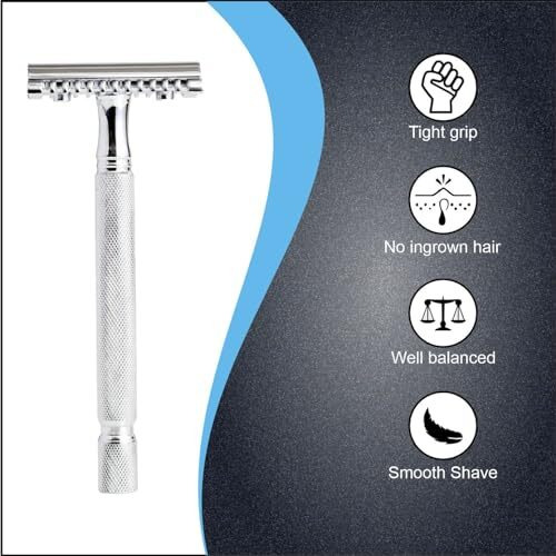 Pearl Shaving Double Edge Open Comb Safety Razor For Men - Reusable Ecofriendly Shaving Razors For Men | Single Blade Classic & Traditional Premium Shaving Kit For Diwali Gift Option