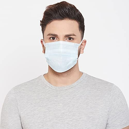 Romsons Dispo Guard 3 Ply Disposable Mask With Softest Non-Woven Fabric Ear Loops, 50Pcs/Pack (Pack Of 3), 150 Pcs For Unisex - Without Valve, White