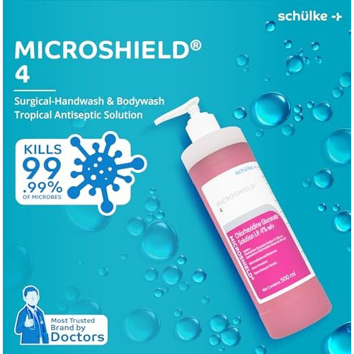 Microshield Schulke Microshield 4 Handwash Solution|Medical Grade Disinfectant Handwash-500 Ml