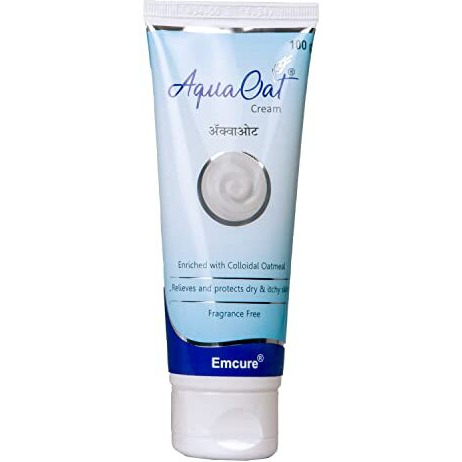 Aquaoat Emcure Aqua Oat Moisturizing Cream - 100G - Contains Colloidal Oatmeal And Ceramides For Skin Nourishment, Hydration And Rejuvenation - Face Cream