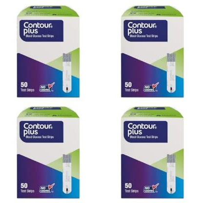 Contour Plus Strips 50 Count (Multicolor) - Pack Of 4