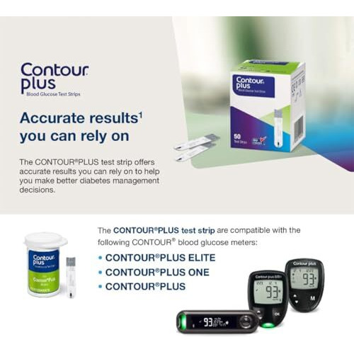 Contour Plus Strips 50 Count (Multicolor) - Pack Of 4