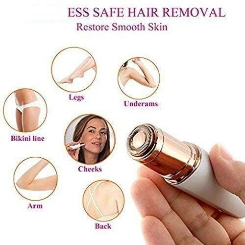 Trysome Facial Hair Remover Machine -Epilator Face, Chin, Cheek, Eyebrow, Upper Lip Hair Remover For Women, Usb Rechargeable Epilator (White)