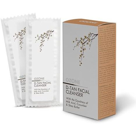 Ozone D-Tan Cleanser With Niacinamide, Lactic Acid & Shea Butter | Instant Tan Removal, Moisture Lock | Dermatologically Tested, Paraben-Free | Suitable For Sensitive & All Skin Types - (6X10 Gm)