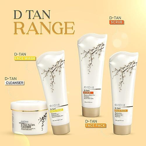 Ozone D-Tan Cleanser With Niacinamide, Lactic Acid & Shea Butter | Instant Tan Removal, Moisture Lock | Dermatologically Tested, Paraben-Free | Suitable For Sensitive & All Skin Types - (6X10 Gm)