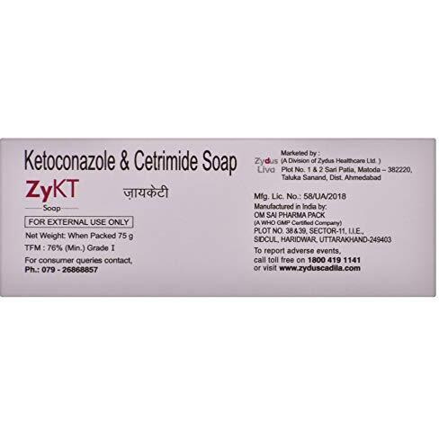 Zykt - Bar Of 75G Soap With Ketoconazole And Cetrimide
