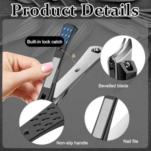 Maycreate 2Pcs Slanted Nail Clipper Heavy Duty Stainless Steel Nail Clipper Portable Angled Nail Clipper For Fingernails Toenails No Splash Nail Clipper For Thick Toenails And Ingrown Nails