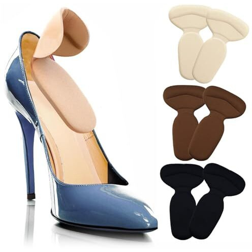 Ibuddy 6 Pcs Shoe Bite Protector Heel Cushion Pads For Women Insole For Shoes - Self-Adhesive Heel Grips For Loose Shoes Fix, Pain Relief Heel Liner For Men & Women - 3 Pairs