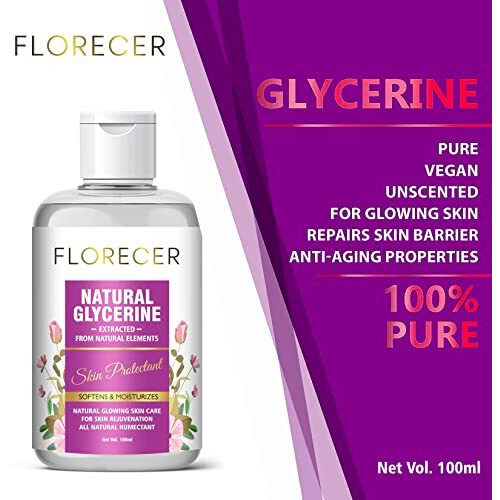 Florecer 100% Pure Rose Water 120 Grams + Pure & Unscented Glycerine - Pharmaceutical Grade, 100% Vegan, Hypoallergenic - Beauty & Skincare - 100 Grams