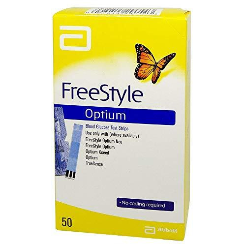 Optium Free Style 50 Strips With 100 Needles And One Lithium Cr2032 Battery