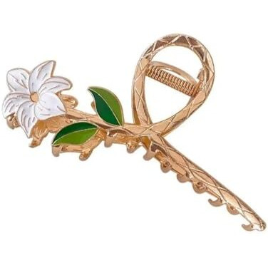 Geocarter Floweral Hair Clutcher For Women|Alloy Metal Hair Claws For Girls|Premium&Lightweight Cute Designs Claw|Suitable In Various Occasions|Smooth Edges&Handmade Accessories|Pack -1,Multi Color