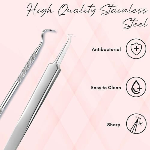 Beaut Secrets Dental Tools 8 Pcs With Pick, Floss, Hygiene Tool Set, Tooth Scraper Plaque Tartar Remover Tweezers Gum Floss For Personal Oral Care & Pet Use (Oral | Blackhead)