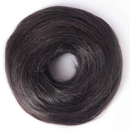 Refyn Messy Bun Hair Piece Hair Scrunchies With Elastic Rubber Band|Bun Juda Hairpiece|Ideal For Women Wedding & Other Function| Original Hair Brown-1 Pcs