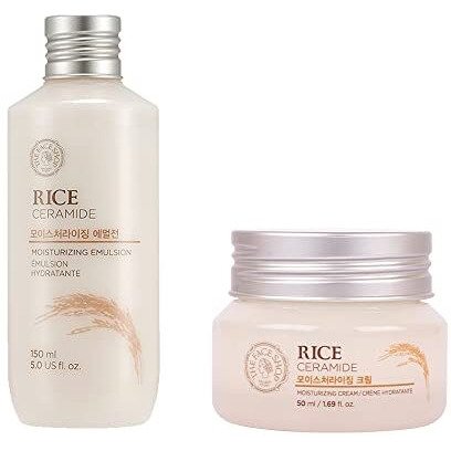 The Face Shop Rice Ceramide Intense Moisturizing Combo|Has Rice Extracts For Brightening & Ceramide For Intense Moisturizing|With Ceramide That Improves Skin Texture & Moisturizes The Skin