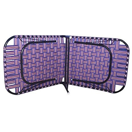 My Crystal India Portable Metal Iron Folding Bed Iron Cot Foldable Bed Frame Portable Bed Cot Camp Bed Guest Bed Folding Camp Bed Niwar Folding Bed For Sleeping., Painted, Single, 10 Cm