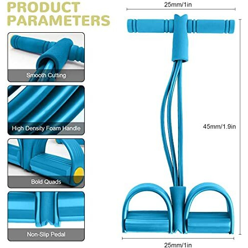 Pdspm Pull Reducer Training Bands-4 Tubes Body Pedal Exerciser Yoga Crossfit Exercise, Arm Exercise, Tummy Body Building Training Men And Women.(Multicolour)