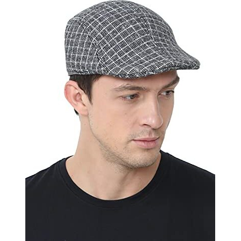 Fabseasons Men's Polyester Golf Flat Cap (Mc82-Grey-Golfcap_Grey_Free Size)