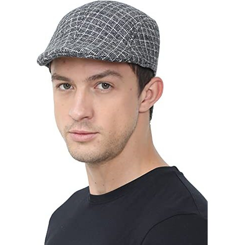 Fabseasons Men's Polyester Golf Flat Cap (Mc82-Grey-Golfcap_Grey_Free Size)