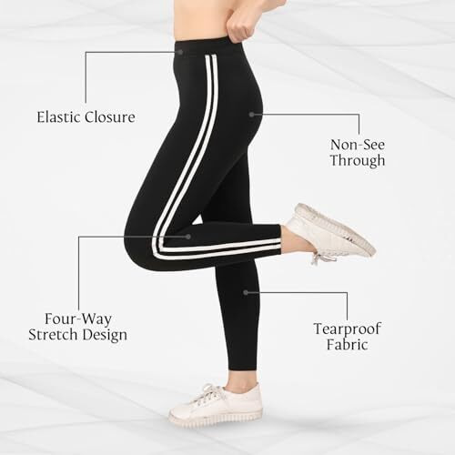 Trasa Women's And Girls Skinny Fit Gym High Waist, Workout Trackpants 4 Way Stretch Yoga High Rise Pants - Black, Size - Medium