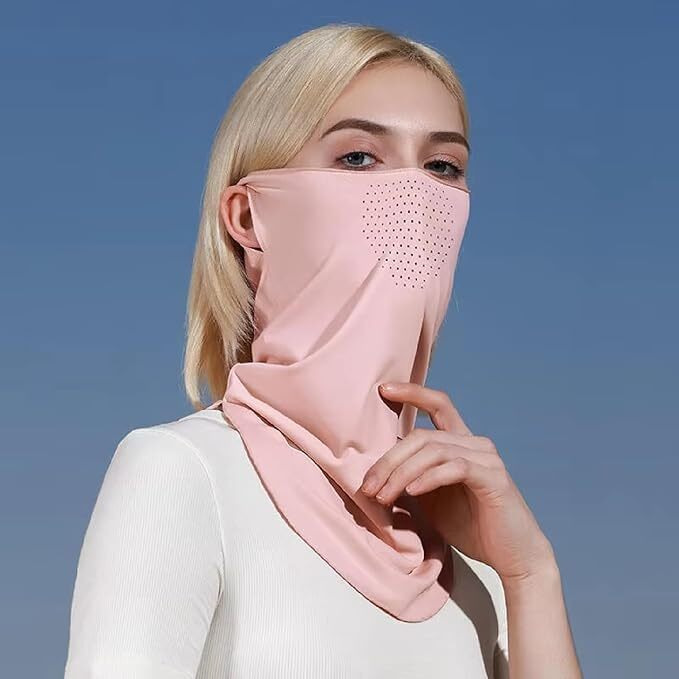 Heiter Breathable Ice Silk Outdoor Sports Mask - Uv Protection, Quick Dry, Lightweight Face Cover For Bikers & Outdoor Activities