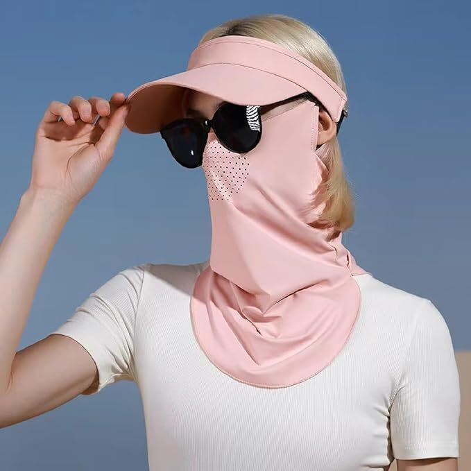 Heiter Breathable Ice Silk Outdoor Sports Mask - Uv Protection, Quick Dry, Lightweight Face Cover For Bikers & Outdoor Activities
