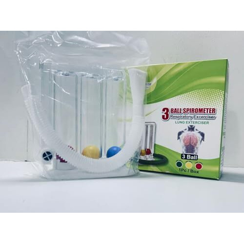 Medelite Medserve 3 Ball Spirometer | Lung Exerciser | Breathing Exercise | Respirometer | Breath Measurement System | Deep Breathing Lung Exerciser | Washable, Hygienic & Detachable- Pack Of 1