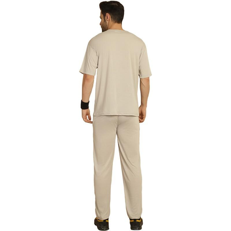 Mack Jonney Printed Light Grey Round Neck Cotton Oversize Half Sleeves Co-Ord Set Tracksuit For Men-Mack52888-T_Os_Prt_63_Lgrey_D10_Lgrey___2-L
