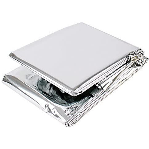 Linist Emergency Mylar Thermal Blankets - 2 Packs Waterproof And Weatherproof Perfect For Conserving Body Heat In Emergency Survival Situations (Color May Vary)