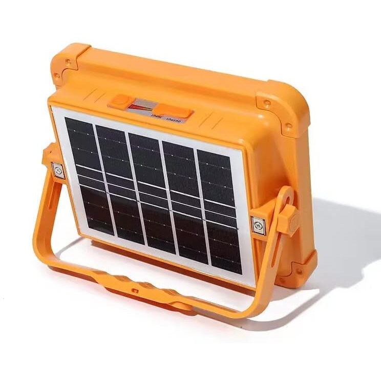 Glowbase Solar Led Flood Light, 100W, 16500 Mah Rechargeable, Waterproof Outdoor Light For Farms, Garage, Camping
