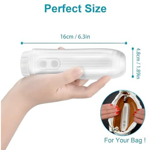 Pesoma Portable Jet Spray - Portable Travel Bidet, Handheld Electric Bidet Spray, Portable Battery Operated Bidet For Personal Hygiene Cleaning With 180 Degree Nozzle Adjustment Ipx6 Waterproof(White)