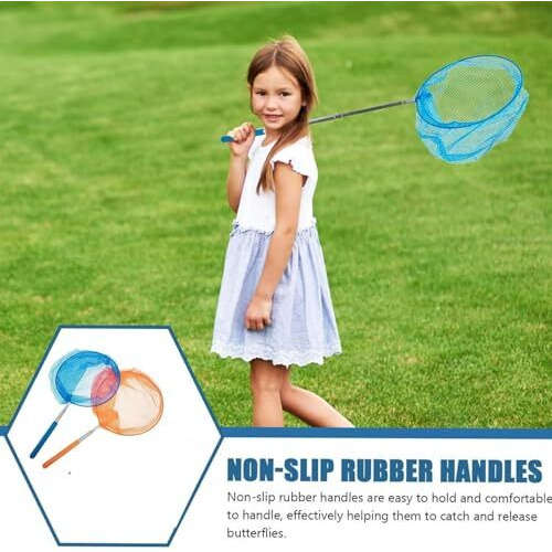Vayinato Stainless Steel Extendable Net (37Cm To 85Cm) Sutable For Butterfly Fishing Nets Great For Catching Insect Perfect Outdoor Tools (Colour May Vary - Pack Of 1) By Petzlifeworld