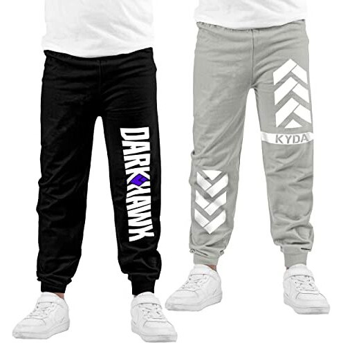 Kyda Kids Boys 100% Cotton Printed Track Pants - Multicolor (Pack Of 2)