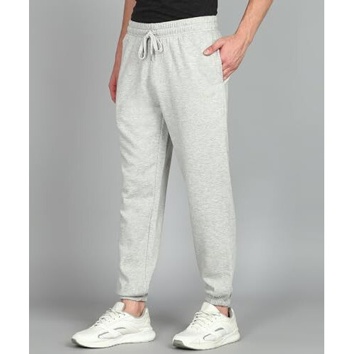 Alan Jones Clothing Fleece Jogger Track Pant For Men's Winterwear (Melange_Medium, Regular)